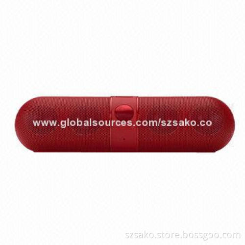 Portable Pill Bluetooth Speaker with 4 Drivers, SD Card Reader, Multicolor, High Quality, for Phones